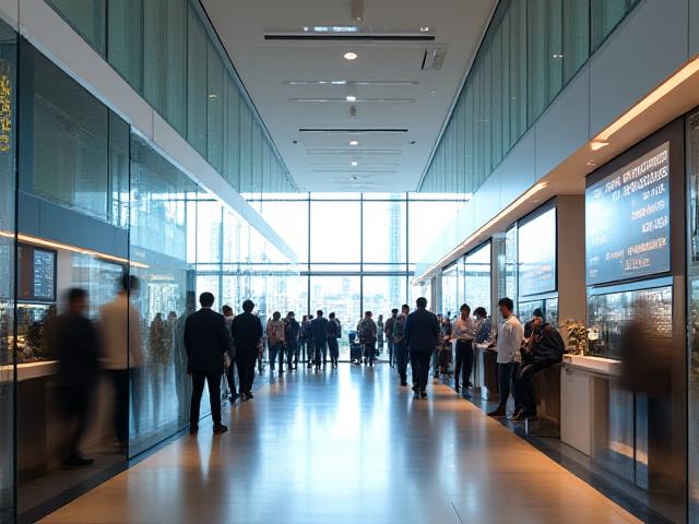 Persekitaran bank moden di Kuala Lumpur dengan sistem integrasi Bloomflow